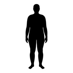 obese man silhouette