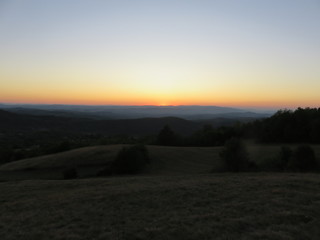 Obraz premium Sunset at Mountain Rudnik Serbia in autumn