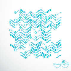 Flowing stripes, vector abstract wave lines illustration for use as website background.