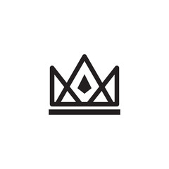 Crown icon logo design vector template