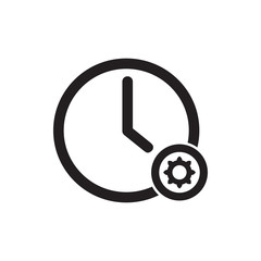 clock icon trendy flat design