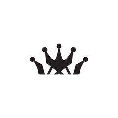 Crown icon logo design vector template