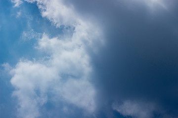Blue Sky And the power clouds Move together background Texture