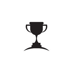 Trophy logo design vector template