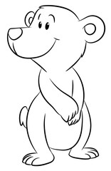 Niedlicher Bär - Vektor-Illustration