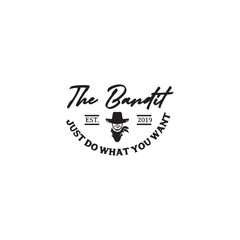 The bandits logo design vector template