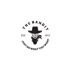 The bandits logo design vector template