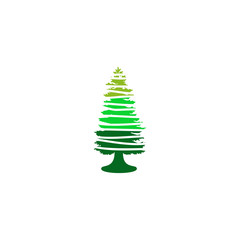 Pine tree logo design vector template