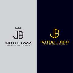 Inspiring logo design Set for companies from the initial letters of the JB logo icon. -Vectors