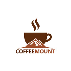 Mountain Coffee Logo Template Design