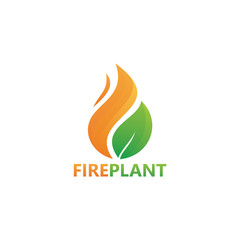 Fire Plant Logo Template Design