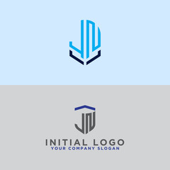 Set logo design inspiration for the company from the initial letter logo icon JN. -Vectors