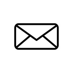 envelope icon trendy flat design