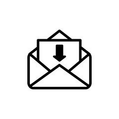 envelope icon trendy flat design