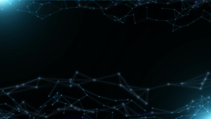 Abstract Background for Media Production. Polygonal Network Shape Dynamic Gradients 4K. Technology Abstract Geometric Background Plexus.