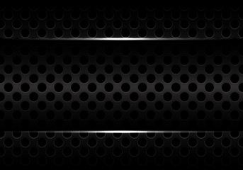 Abstract dark circle mesh texture design modern futuristic background vector.