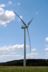 wind turbines in a countryside landscape