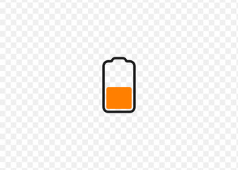Medium Low Battery Charging Smartphone Almost Empty Vector Illustration