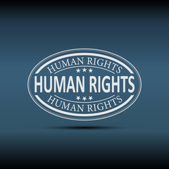 Human Right Vector Image logo badge icon on a blue background