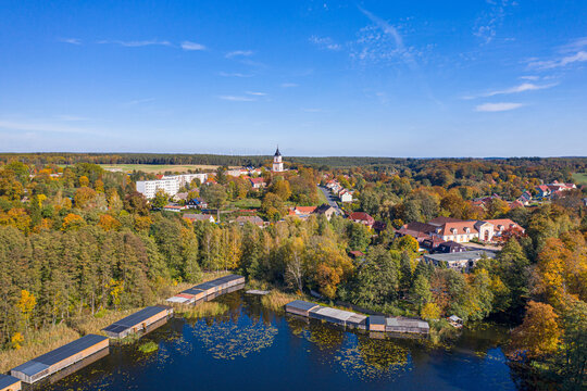 Aussicht auf die Stadt Boitzenburg in der Uckermark, Land Brandenburg