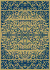 Ornate art deco vintage design card