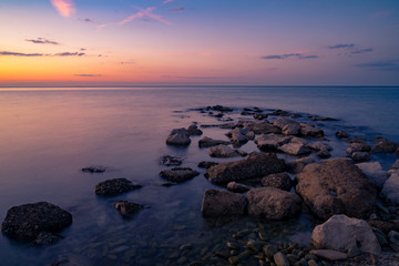 Sunset by the sea