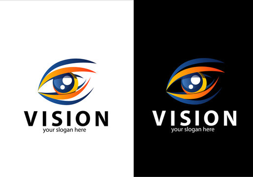 vision eye icon, eye logo
