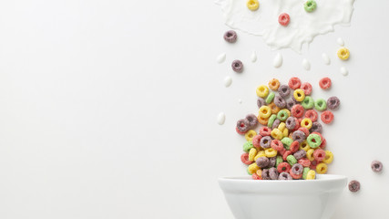 Close-up cereal bowl with copy space