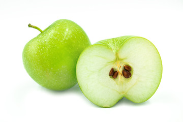 green apple isolated on white background