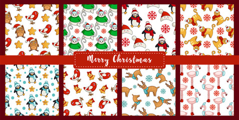 vector kawaii Christmas collection