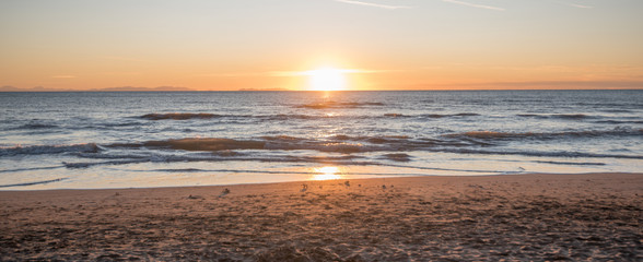 Sonnenuntergang Panorama, Toskana bei Donoratico