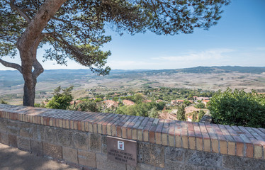 Ausblick von Volterra, Toskana, Italien