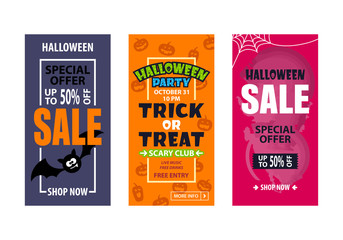 Halloween Party invitation greeting card promotion banner or flyer