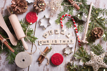 Christmas baking on the table