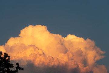 beautiful cloudy bright summer sky