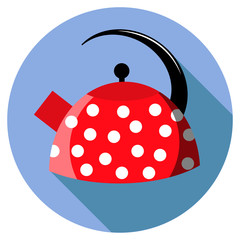 Kettle icon vector isolated object flat style