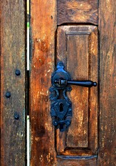 an old door lock system