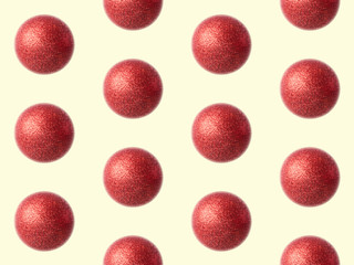 Christmas pattern with red Christmas balls
