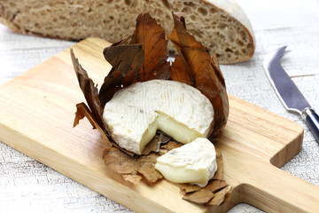 banon a la feuille, french goat cheese is wrapped in chestnut leaves