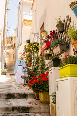 Ruelle fleurie dans un village typique de Provence