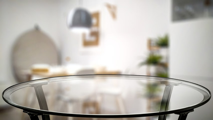 Glass coffee table of free space for your decoration and home interior 