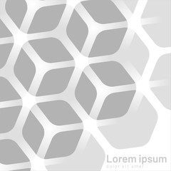 White hexagon vector background overlaps . design eps 10