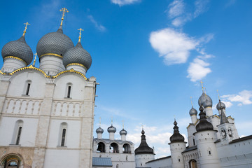 Fototapeta na wymiar The dome of the Cathedral of the Rostov Kremlin