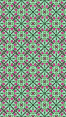 Ornate geometric pattern and abstract colored background