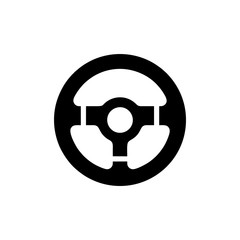 Steering wheel icon vector