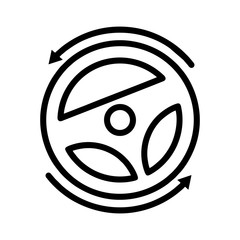 Steering wheel icon vector
