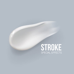 special effects. Blank Strokes. blank liquid .Cosmetic white cream for skin Isolated On transparent Background. smudges white.concealer, cream strokes. Vector