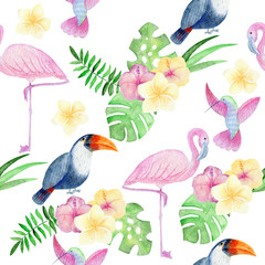 Tropical seamless pattern