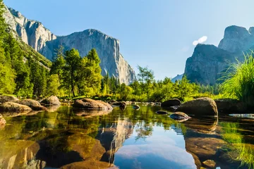 Küchenrückwand glas motiv Berge Wandern im Yosemite Nationalpark USA
