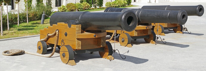 Old ship cannons in the museum